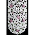 Sinobrite Sinobrite H7662-RS Purple Cottage Rose Oval Runner; 16 x 54 in. H7662/RS(16x54)